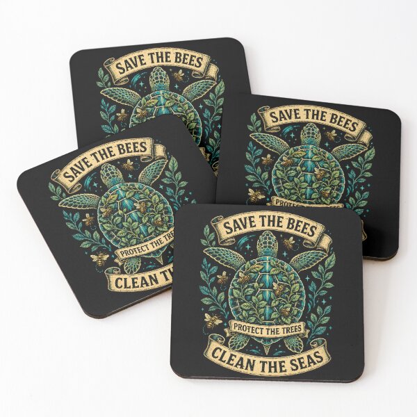 Item preview, Save the Bees and Clean the Seas Turtle Design designed and sold by rafaeltto.