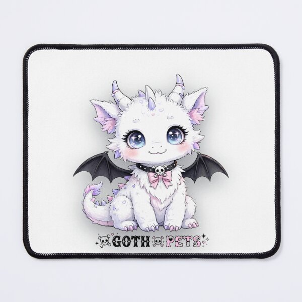 Item preview, Goth white baby dragon designed and sold by Goth Pets .