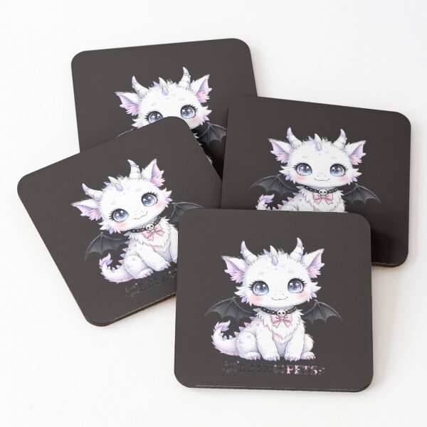 Item preview, Goth white baby dragon  designed and sold by Goth Pets .
