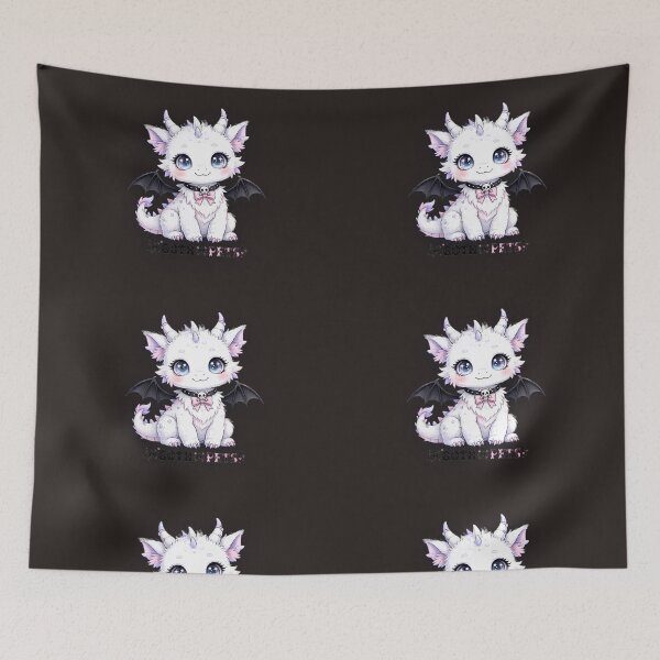 Item preview, Goth white baby dragon  designed and sold by Goth Pets .