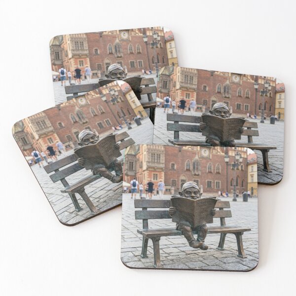 Item preview, Wroclaw Bronze Gnome Statue Reading Newspaper designed and sold by Purrfecta.