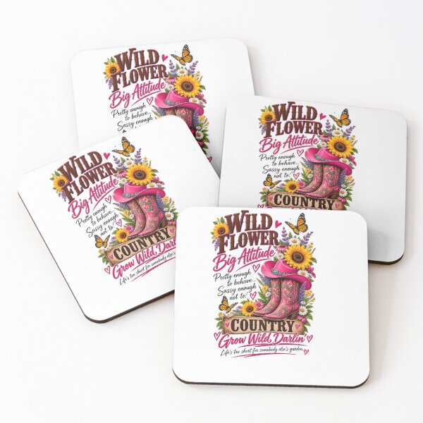 Item preview, Wild Flower Big Attitude Cowgirl Design designed and sold by Tobietales.