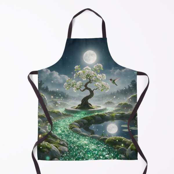 Item preview, May Emerald Zen Garden – Hummingbird Moon Crystal Art designed and sold by Roanemermaid.