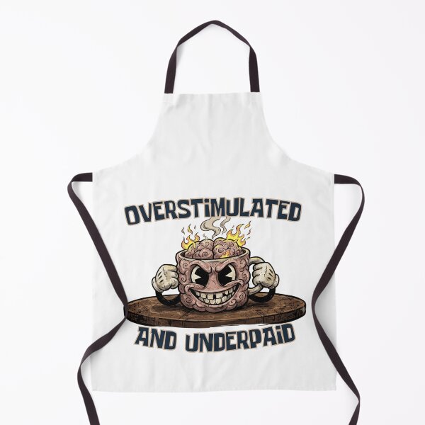 Item preview, Overstimulated And Underpaid Funny Burnout Brain Mug designed and sold by DNBY.