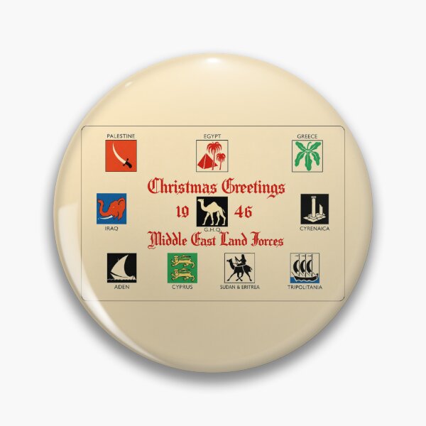Item preview, Christmas Greetings 1946 Middle East Land Forces Memorabilia designed and sold by MilitaryMart.