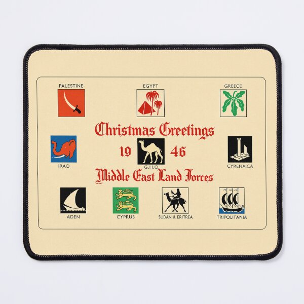 Item preview, Christmas Greetings 1946 Middle East Land Forces Memorabilia designed and sold by MilitaryMart.