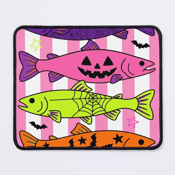 Item preview, Spooky Halloween Fish Pattern Design designed and sold by Solatee.