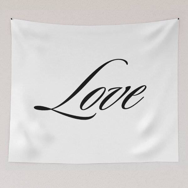 Item preview, Love Elegant Cursive Script Minimalist Typography designed and sold by LensDyn™.