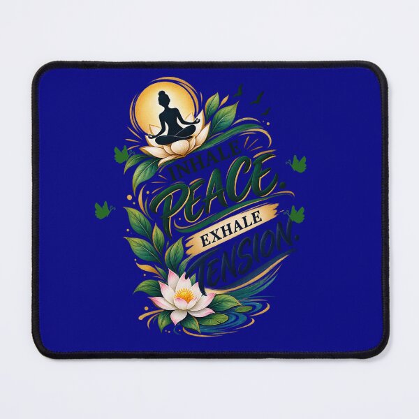 Item preview, Inhale Peace Exhale Tension | Meditation Mindfulness Yoga Lotus Design designed and sold by Chirayu1111.
