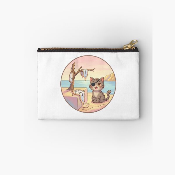 Item preview, Cat in Dalí’s Melting Clocks – Surreal Cat Art designed and sold by 1smillaundfiete.