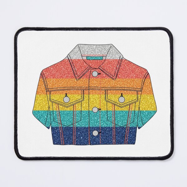Item preview, Sparkling Rainbow Glitter Denim Jacket designed and sold by Denim Art Studio.