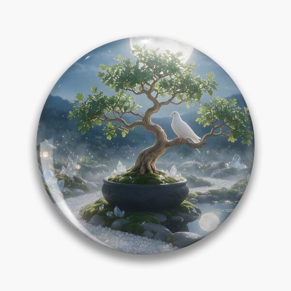 Item preview, June Pearl Zen Garden – Dove Moon Crystal Art designed and sold by Roanemermaid.
