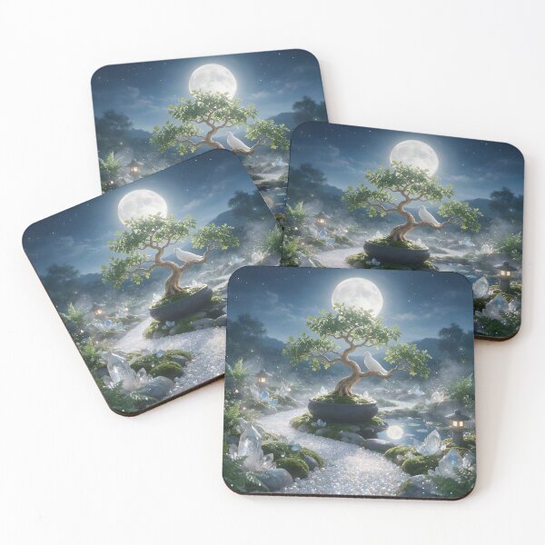 Item preview, June Pearl Zen Garden – Dove Moon Crystal Art designed and sold by Roanemermaid.