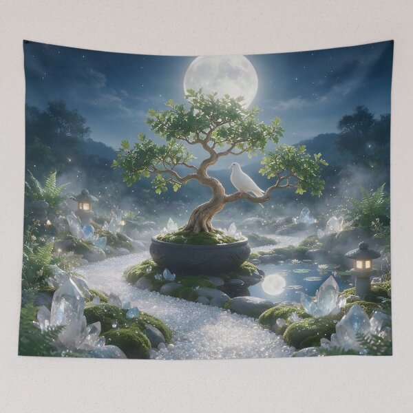 Item preview, June Pearl Zen Garden – Dove Moon Crystal Art designed and sold by Roanemermaid.