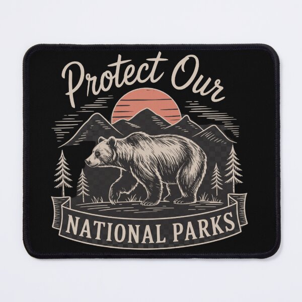 Item preview, Protect Our National Parks Nature Retro Mountain Hiking Adventure Gift designed and sold by Thread&Fable.