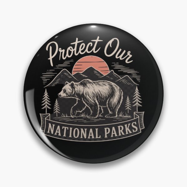Item preview, Protect Our National Parks Nature Retro Mountain Hiking Adventure Gift designed and sold by Thread&Fable.