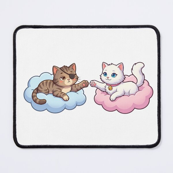 Item preview, Cloud Cats – Cute Friendship Cat Art designed and sold by 1smillaundfiete.