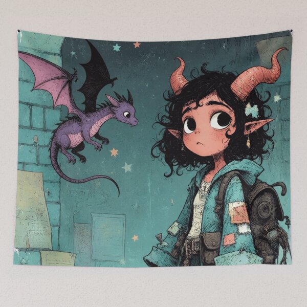 Item preview, Tiefling and her companion designed and sold by The King's general goods.
