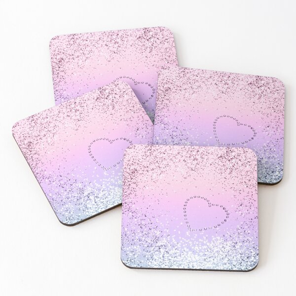 Aperçu de l'œuvre UNICORN Girls Glam Heart #1 (Photo de paillettes uniquement - non réfléchissante) créée et vendue par Anita's & Bella's Art.