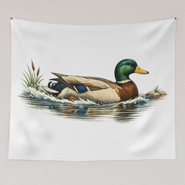 Item preview, A mallard duck gliding over calm waters. designed and sold by Daily Quirk.