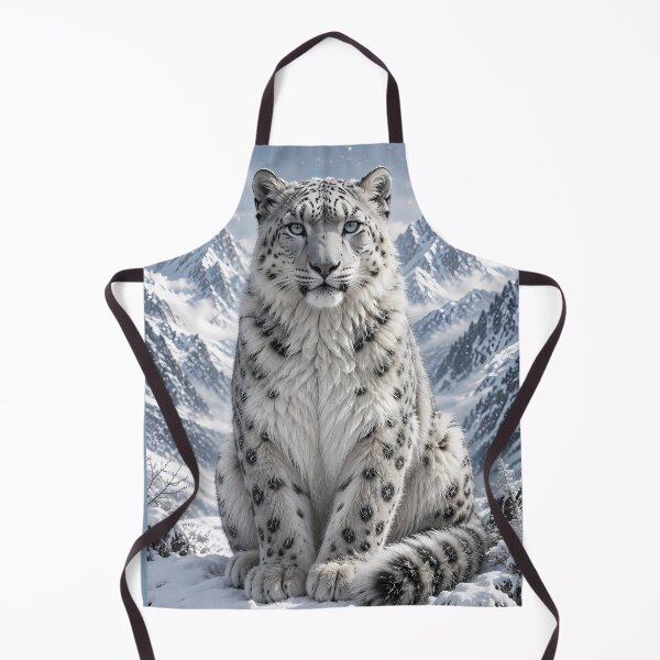 Item preview, Snow Leopard in Himalayan Mountains – Majestic Soft Fur Wildlife Art designed and sold by ManJiangHong.