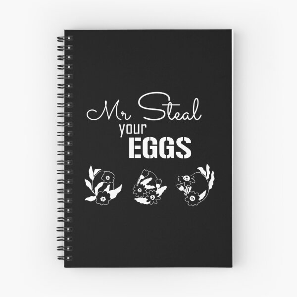 Item preview, Mr Steal Your Eggs Funny (White Text And Floral Eggs) Short Sleeve designed and sold by haider-leiva.