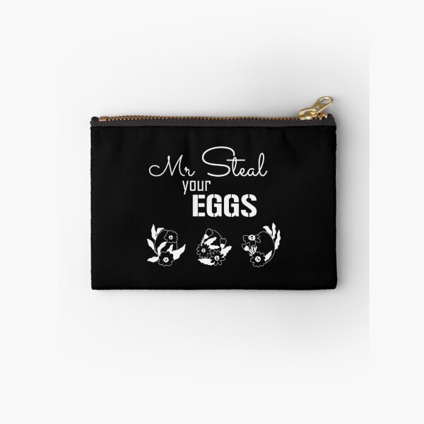 Item preview, Mr Steal Your Eggs Funny (White Text And Floral Eggs) Short Sleeve designed and sold by haider-leiva.
