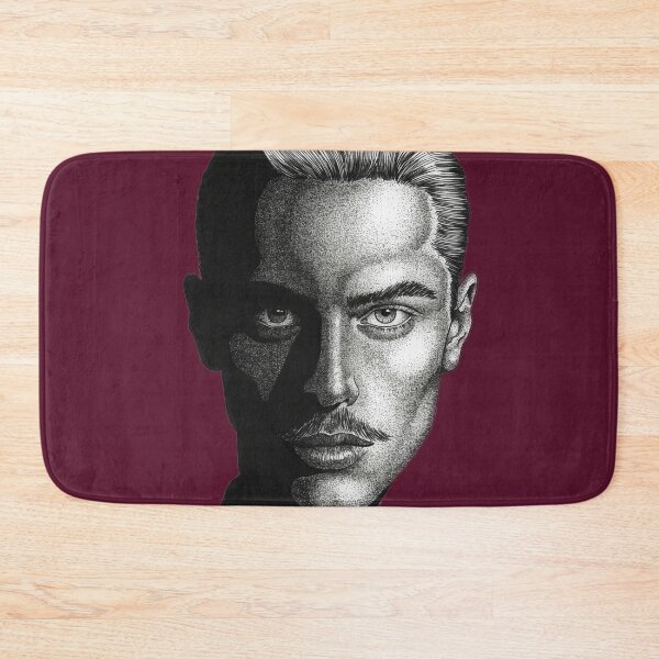 Item preview, Chiaroscuro Noir Male Portrait - Stippling Ink Fine Art designed and sold by gayishdesign.