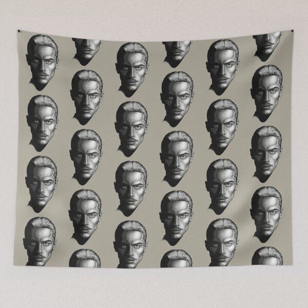 Item preview, Retrato masculino en claroscuro negro - Técnica de puntillismo con tinta designed and sold by gayishdesign.
