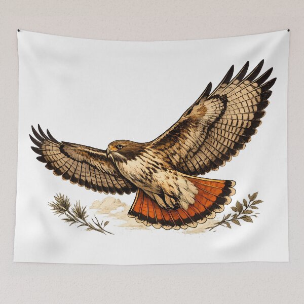 Item preview, Red-tailed hawk gliding. designed and sold by Daily Quirk.