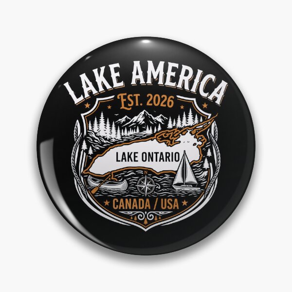 Item preview, Lake America Funny Ontario USA Canada Graphic designed and sold by gear-posters.
