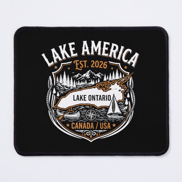 Item preview, Lake America Funny Ontario USA Canada Graphic designed and sold by gear-posters.