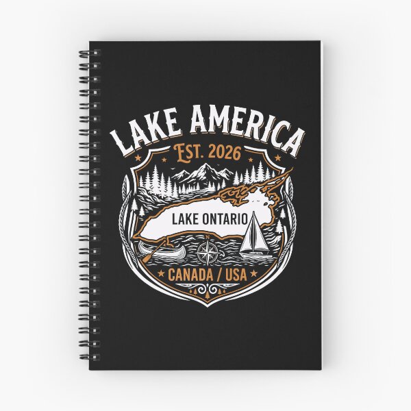Item preview, Lake America Funny Ontario USA Canada Graphic designed and sold by gear-posters.