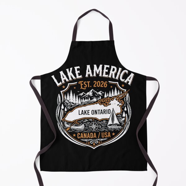 Item preview, Lake America Funny Ontario USA Canada Graphic designed and sold by gear-posters.