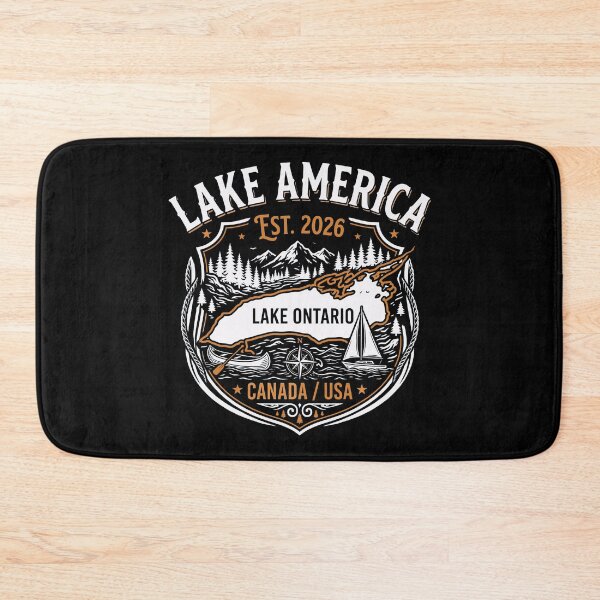 Item preview, Lake America Funny Ontario USA Canada Graphic designed and sold by gear-posters.