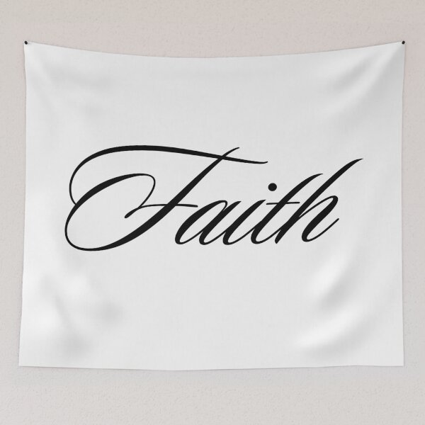 Item preview, Faith Elegant Cursive Script Minimalist Typography designed and sold by LensDyn™.