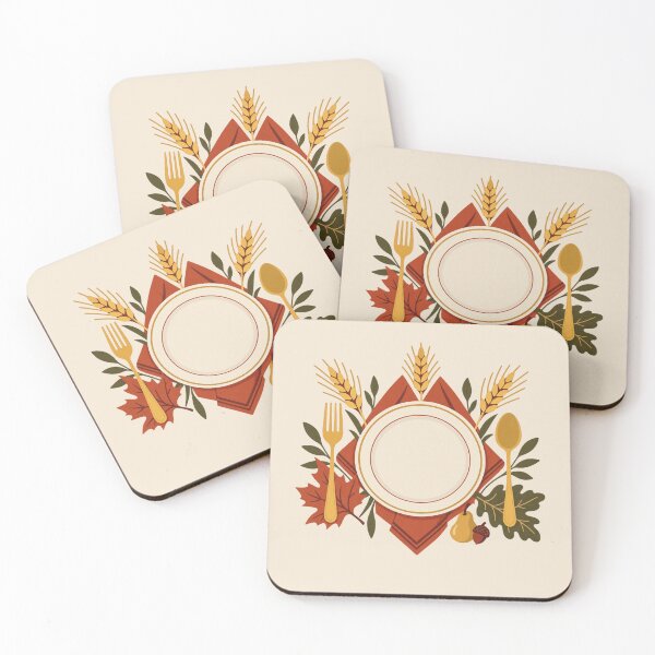 Item preview, Thanksgiving Table Setting – Autumn Harvest Dinner Design designed and sold by astersgraphics.