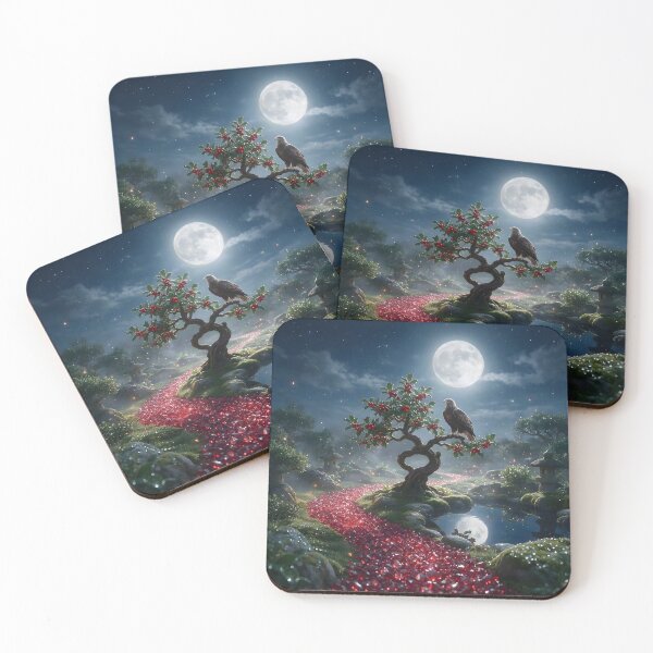 Item preview, July Ruby Zen Garden – Eagle Moon Crystal Art designed and sold by Roanemermaid.