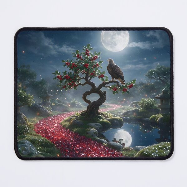 Item preview, July Ruby Zen Garden – Eagle Moon Crystal Art designed and sold by Roanemermaid.