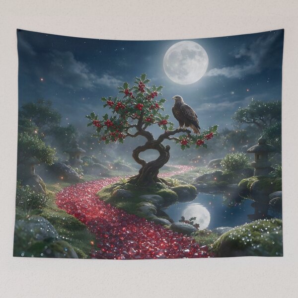 Item preview, July Ruby Zen Garden – Eagle Moon Crystal Art designed and sold by Roanemermaid.