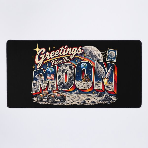 Item preview, Greetings from the Moon Retro designed and sold by Side Quest Co..