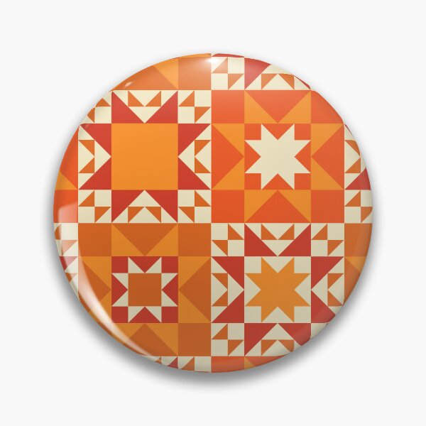 Item preview, Sunburst Patchwork Quilt in Tonal Pumpkin Orange designed and sold by YesterdayColl.