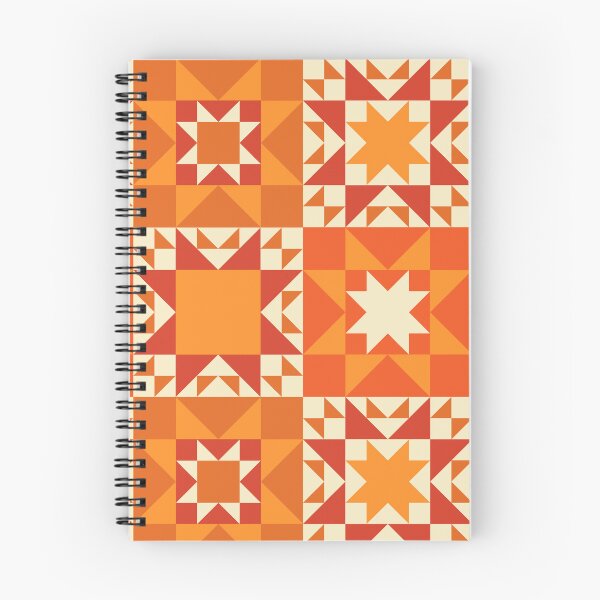 Item preview, Sunburst Patchwork Quilt in Tonal Pumpkin Orange designed and sold by YesterdayColl.