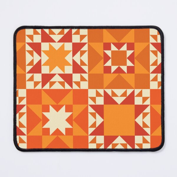 Item preview, Sunburst Patchwork Quilt in Tonal Pumpkin Orange designed and sold by YesterdayColl.