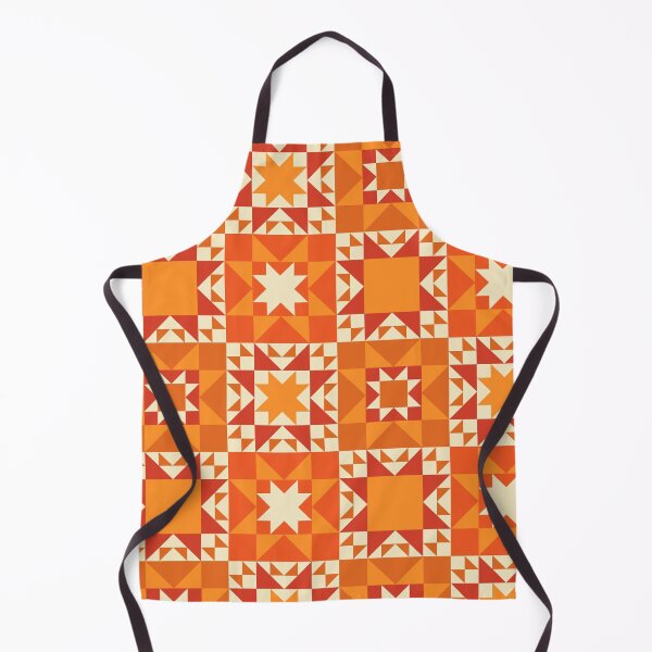 Item preview, Sunburst Patchwork Quilt in Tonal Pumpkin Orange designed and sold by YesterdayColl.