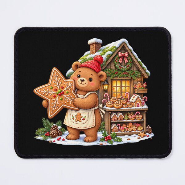 Item preview, Cute Christmas Bear Gingerbread Cookie Bakery Holiday designed and sold by MrDev.