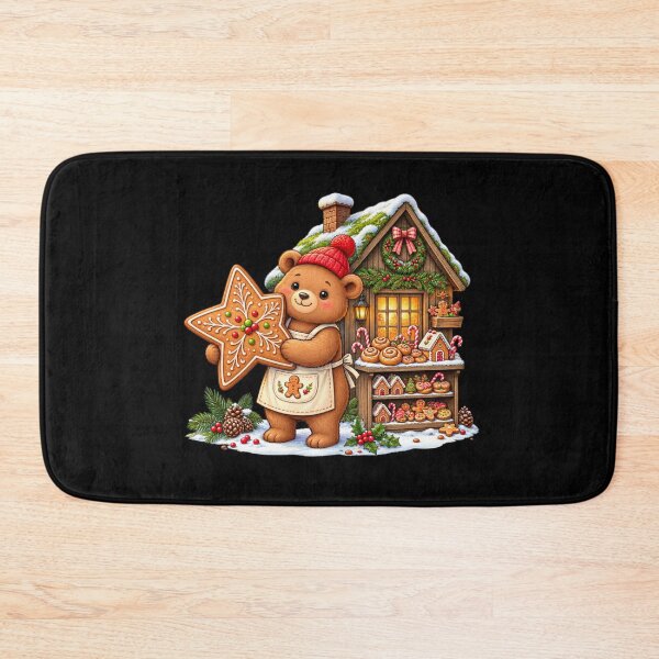 Item preview, Cute Christmas Bear Gingerbread Cookie Bakery Holiday designed and sold by MrDev.