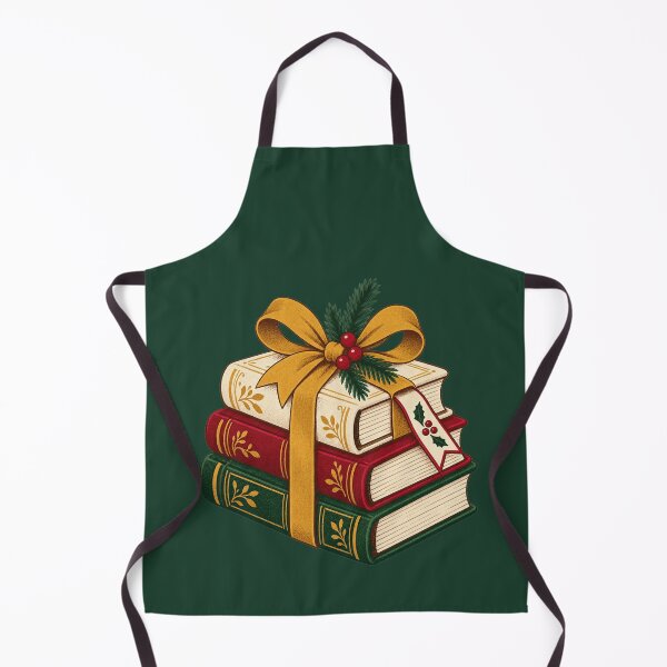 Item preview, Christmas Book Lover Gift – Festive Stack of Books designed and sold by astersgraphics.