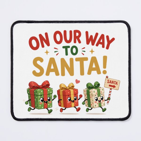 Item preview, On Our Way to Santa! | Cute Christmas Gifts designed and sold by MotylekAnia.