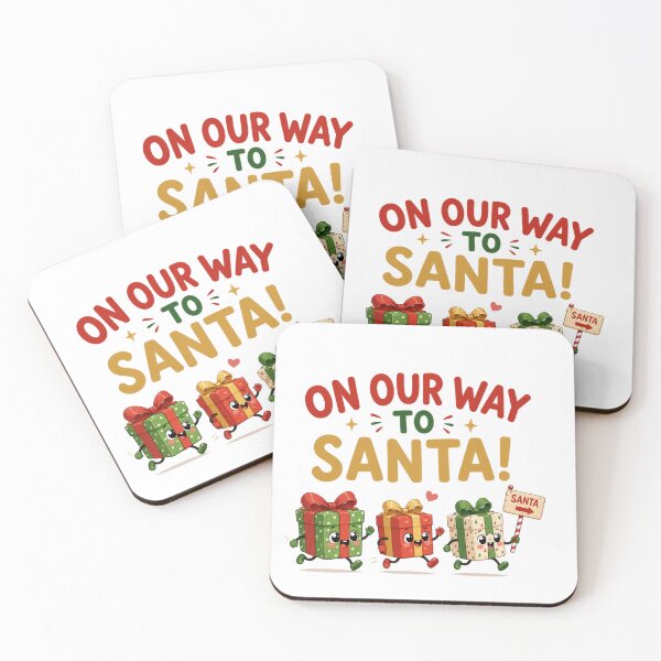 Item preview, On Our Way to Santa! | Cute Christmas Gifts designed and sold by MotylekAnia.